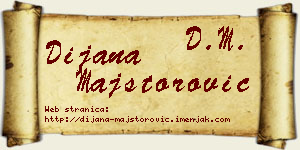 Dijana Majstorović vizit kartica